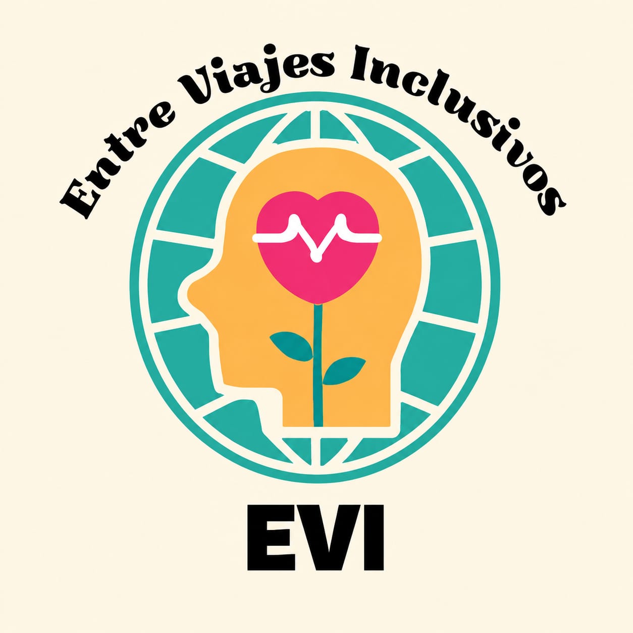 Logo de EVI, Entre Viajes Inclusivos